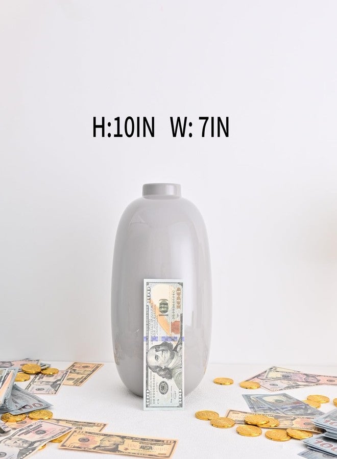 PIG WORLD Large Piggy Bank for Adults Must Break to Open,Ceramic Money Bank,Alcancias De Dinero para Adultos,Girls Piggy Bank Boys,Coin Bank,Modren Home Decor Living Room,Disguise as Vase - Image 4